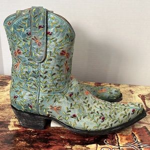Old Gringo Dragon Fly 8” boot Aqua size 7.5